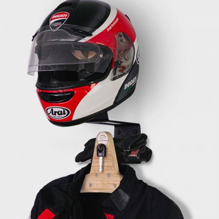 Helmet Holder - Finally the solution for motorcyclists: keep your gear safe, and turn it to a work of art in your wall!
