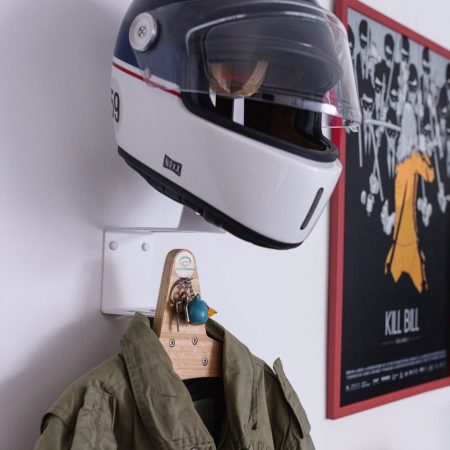 Helmet Holder - Finally the solution for motorcyclists: keep your gear safe, and turn it to a work of art in your wall!